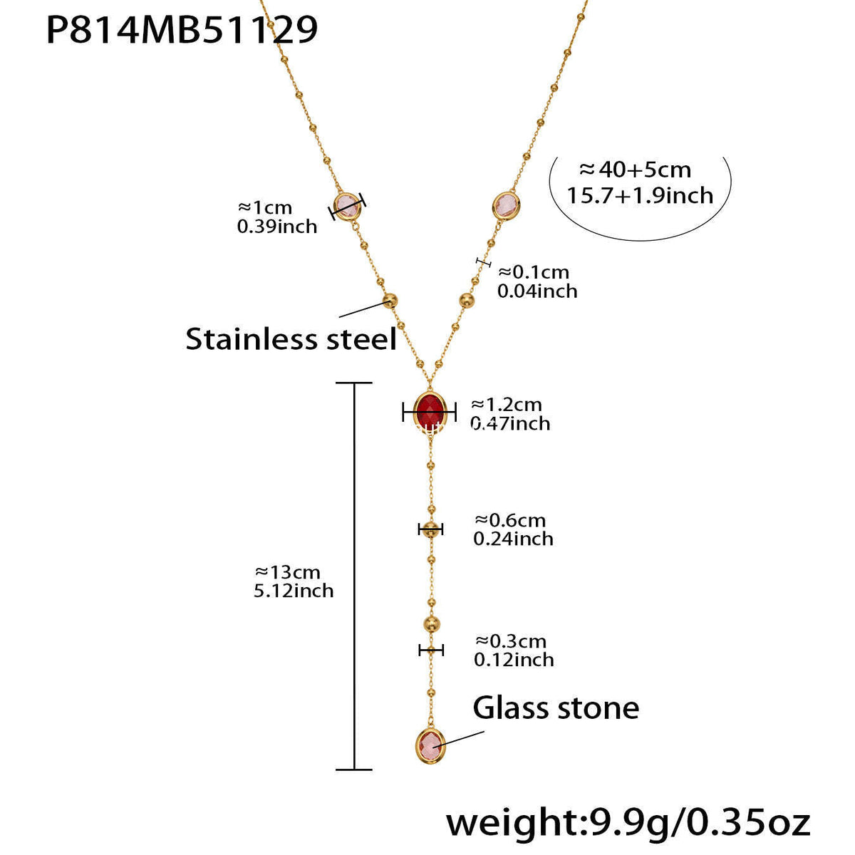 D관 - 스테인리스 스틸 타원형 컷팅 글라스 스톤 18K도금 목걸이 팔찌 귀걸이 [TXP506] 25.12-1