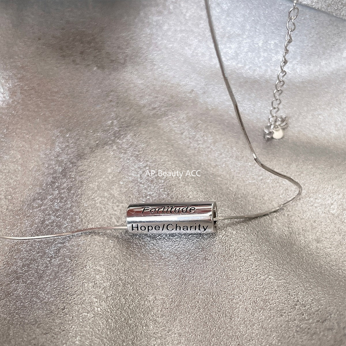 A관 - 925 실버 이니셜 원통 펜던트 목걸이 [XL-1213] 25.10-1