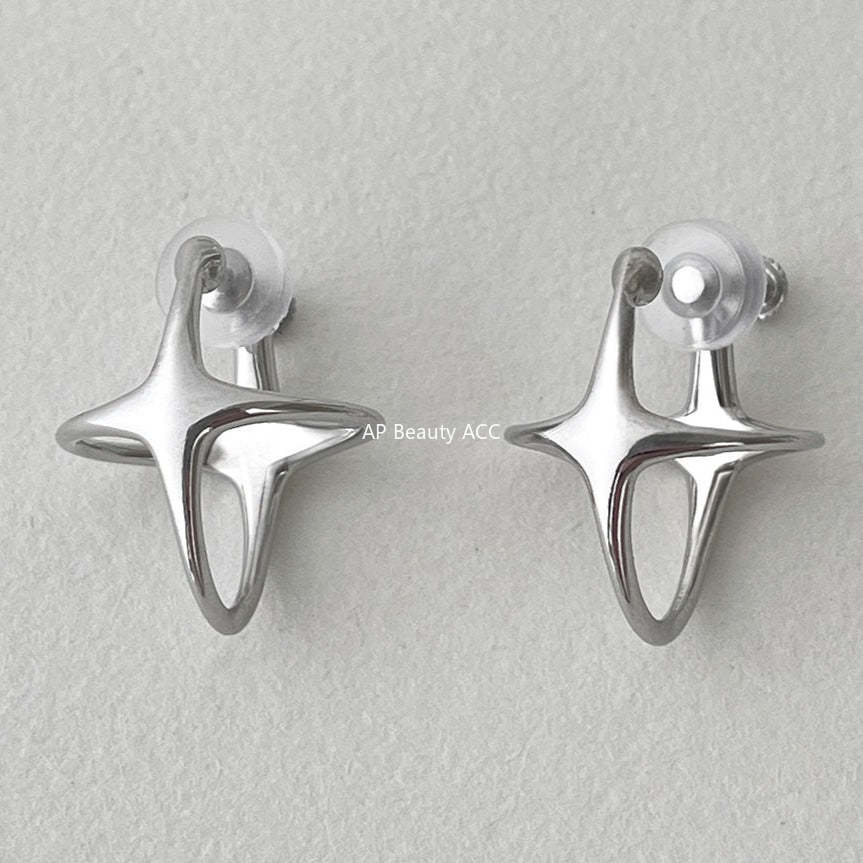 A관 - 사각별 링 디자인 귀찌 귀걸이 [EJ-58] 25.12-3