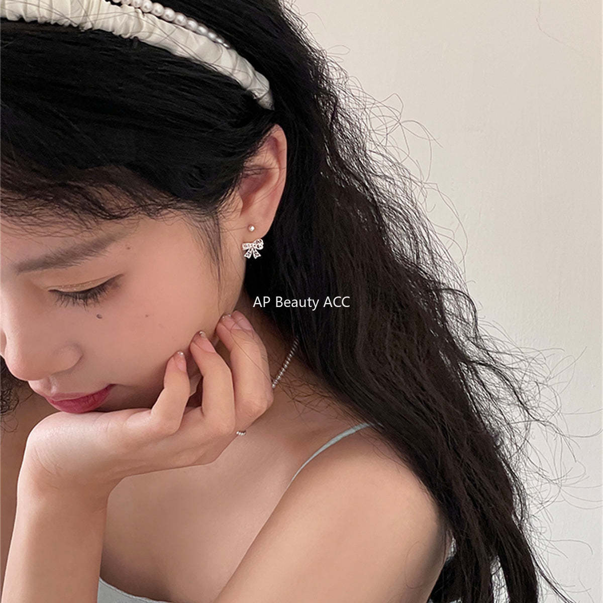A관 - 925 은침 오픈워크 리본 귀걸이 [EH-2837] 24.04-3