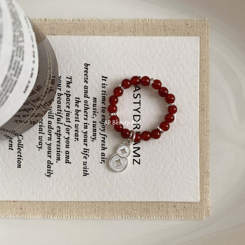 A관 - 아게이트 칼세도니 담수진주 비즈 925실버 반지 [RA] 25.11-4