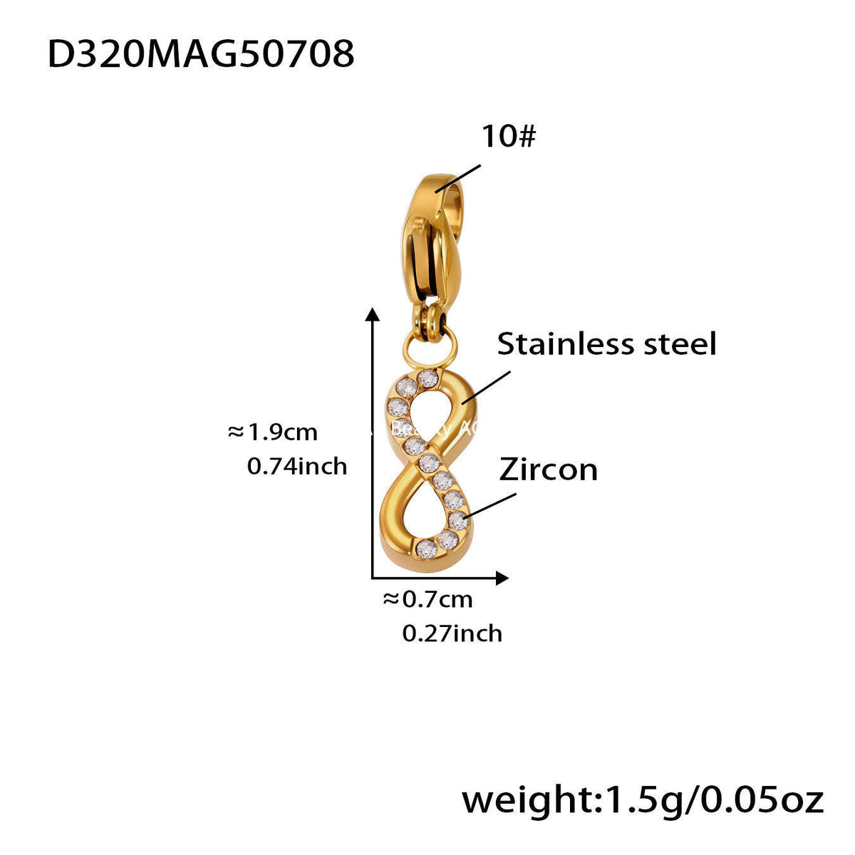 D관 - 스테인리스 스틸 DIY 다중 펜던트 팔찌 목걸이 [E670] 25.09-4