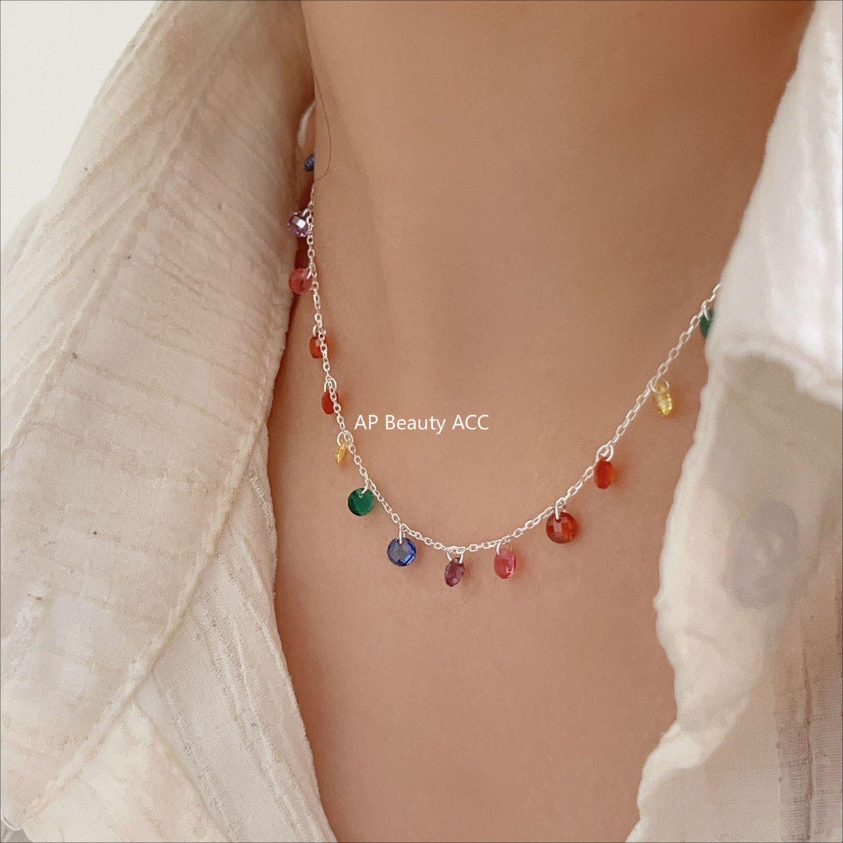 F관 - 925 실버 비즈 목걸이 [B1241] 24.01-4
