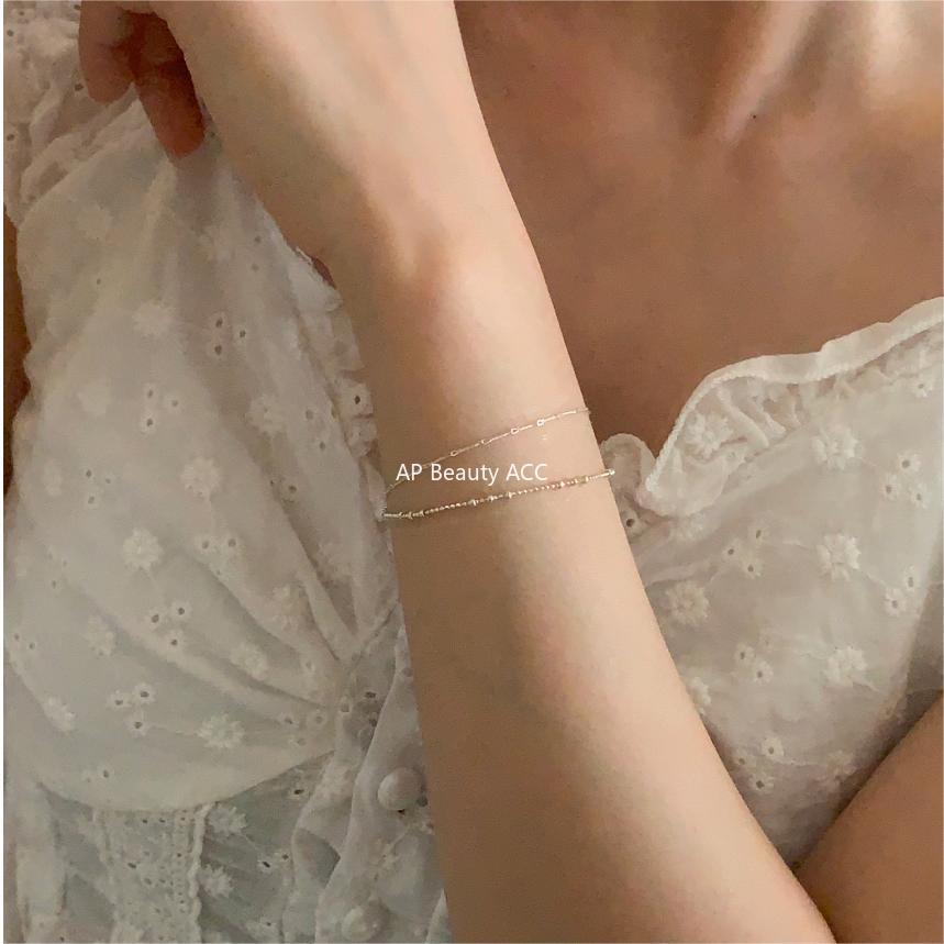 F관 - 925 실버 원형 비즈 팔찌 [A383] 24.08-3