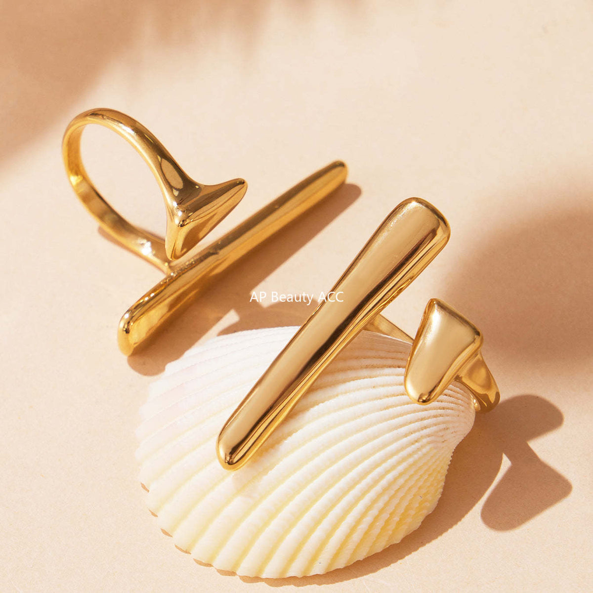 D관 - 스테인리스 스틸 기하학 디자인 오픈형 반지 [A080] 25.09-4