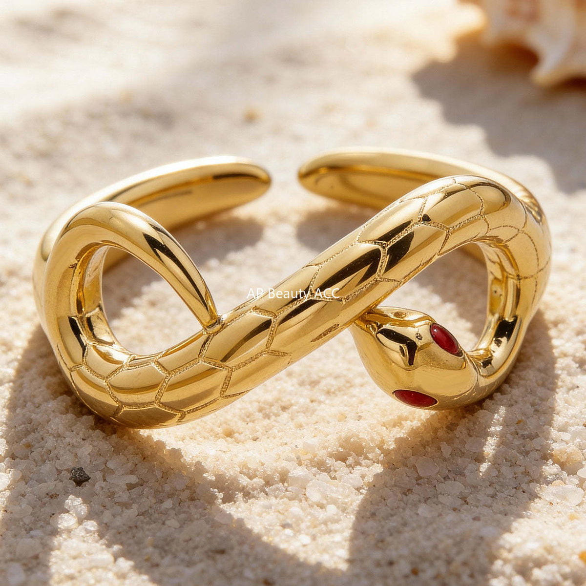 D관 - 스테인리스 스틸 18K 도금 미니 큐빅 오픈형 반지 [A382-A-A622-A674] 25.12-3