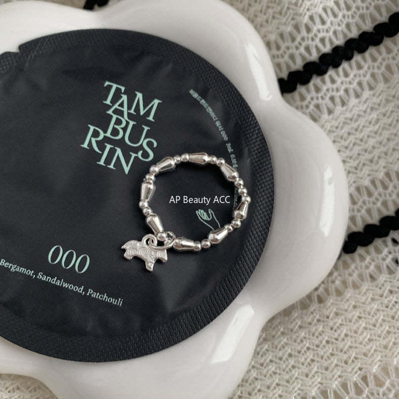 A관 - 패턴 말 펜던트 925 실버 슬림 팔찌 [SZ-S092] 25.12-3