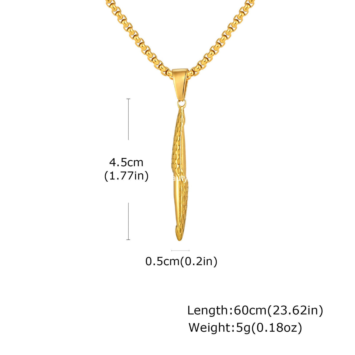 G관 - 스테인리스 총알 펀칭 나선형 펜던트 목걸이 [PN-2217] 25.11-1