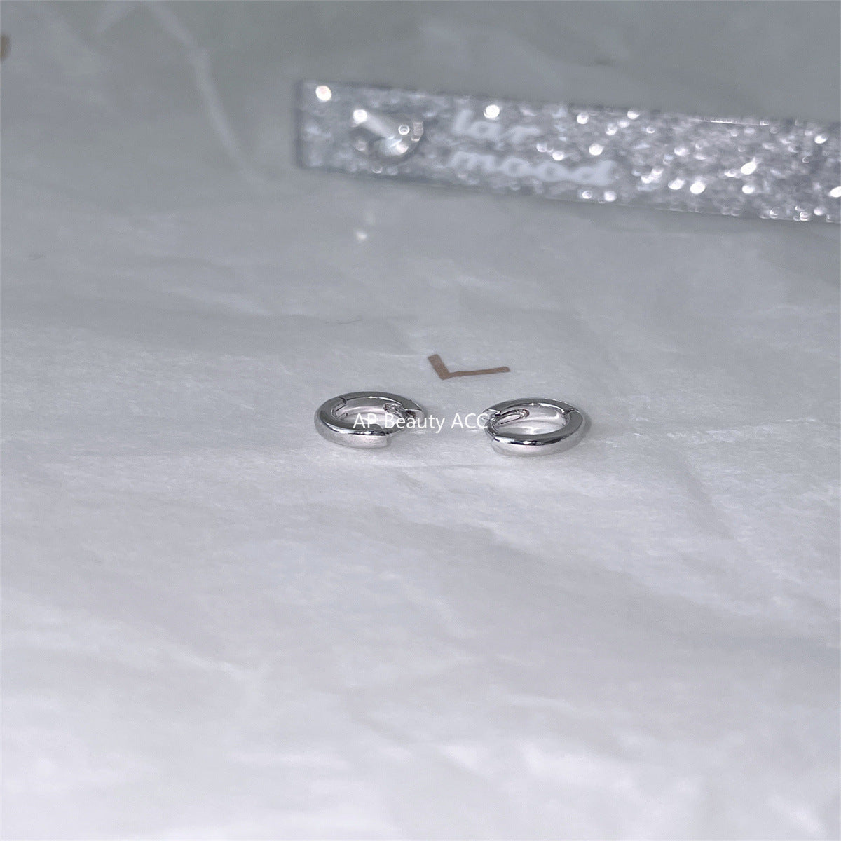 A관 - 925 실버 심플 미니 큐빅 링 귀걸이 [EH-4209] 25.10-3