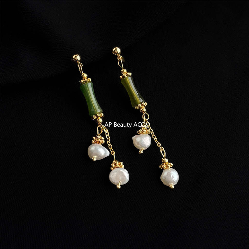 C관 - 담수 진주 골드 도금 나선형 이어커프 귀걸이 [EJ0203P] 25.02-3