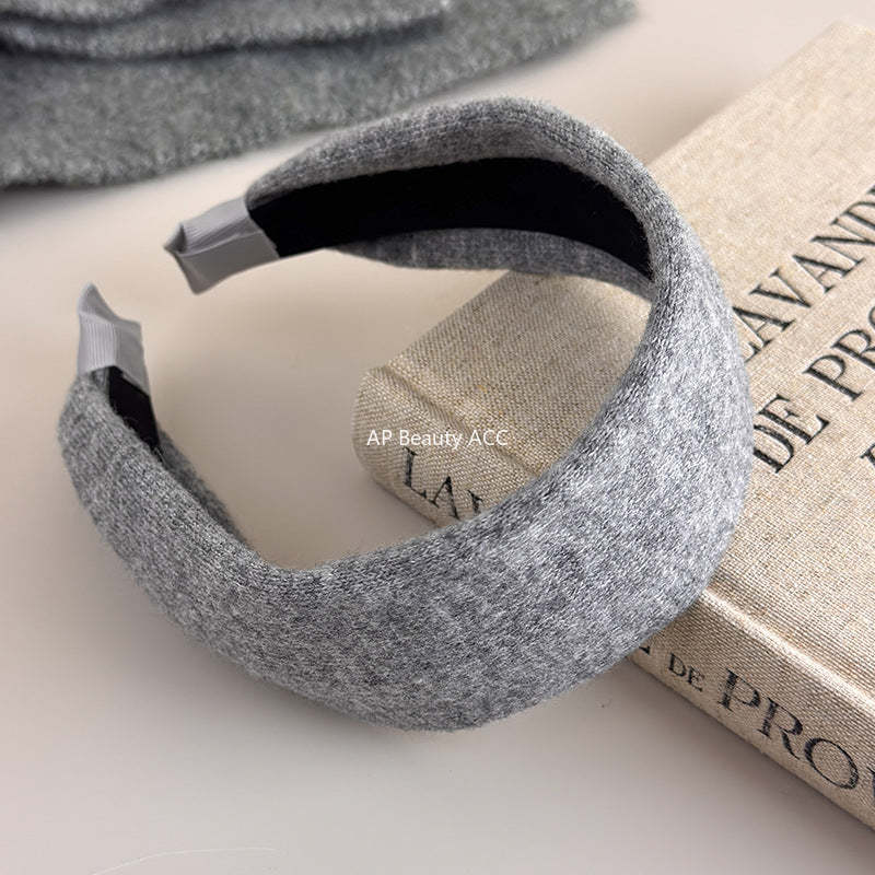 E관 - 도톰한 니트 디자인 와이드 머리띠 [27602] 25.10-4