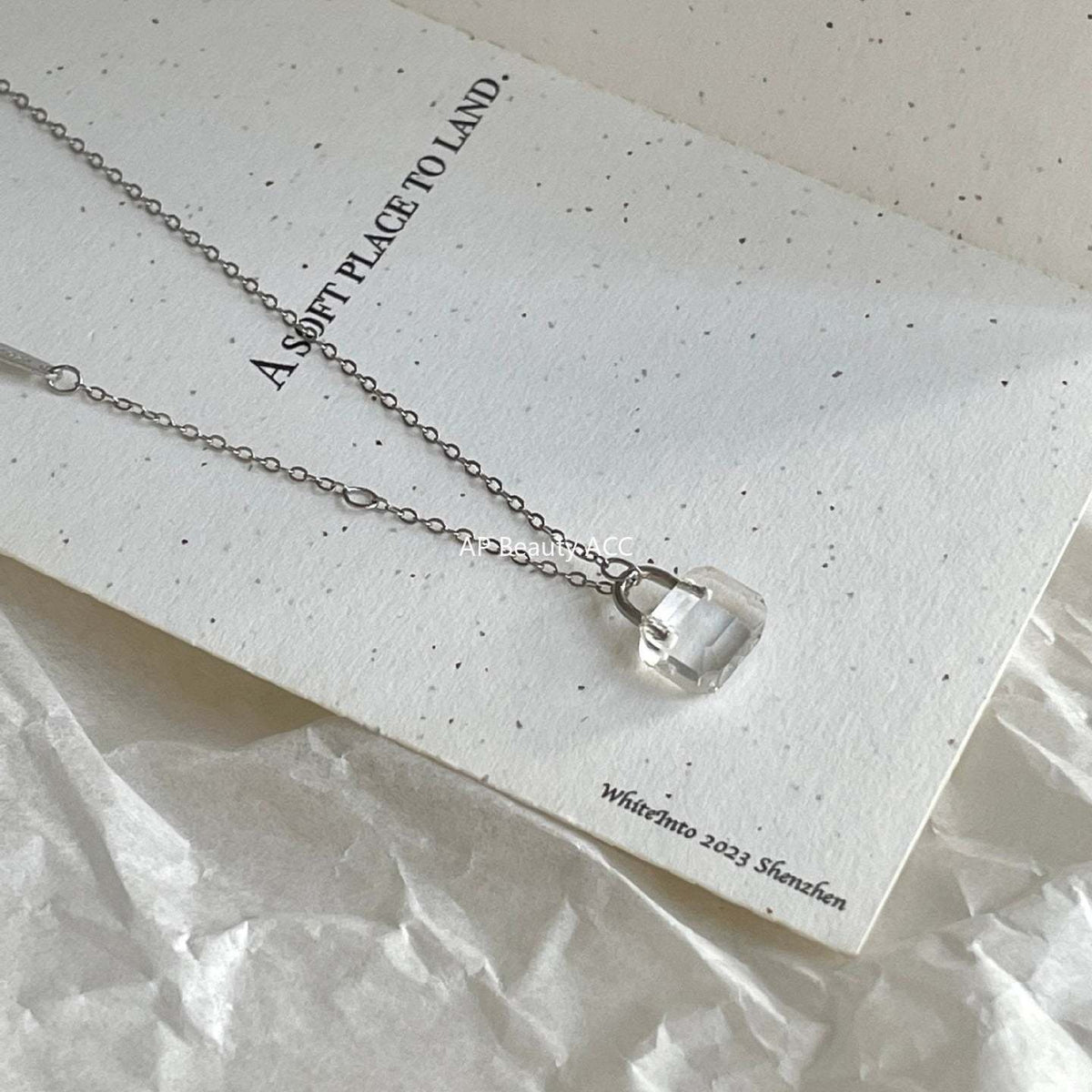 F관 - 925 실버 자물쇠 모양 펜던트 목걸이 [B1386] 25.11-4