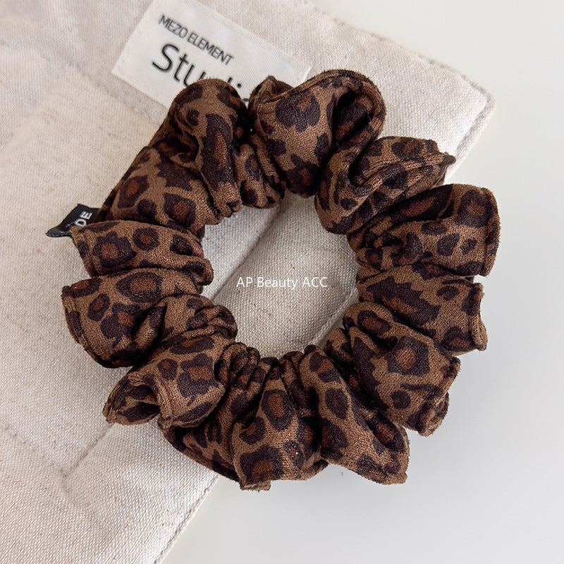 E관 - 스웨이드 호피 패턴 곱창 헤어밴드 [27656] 25.11-2