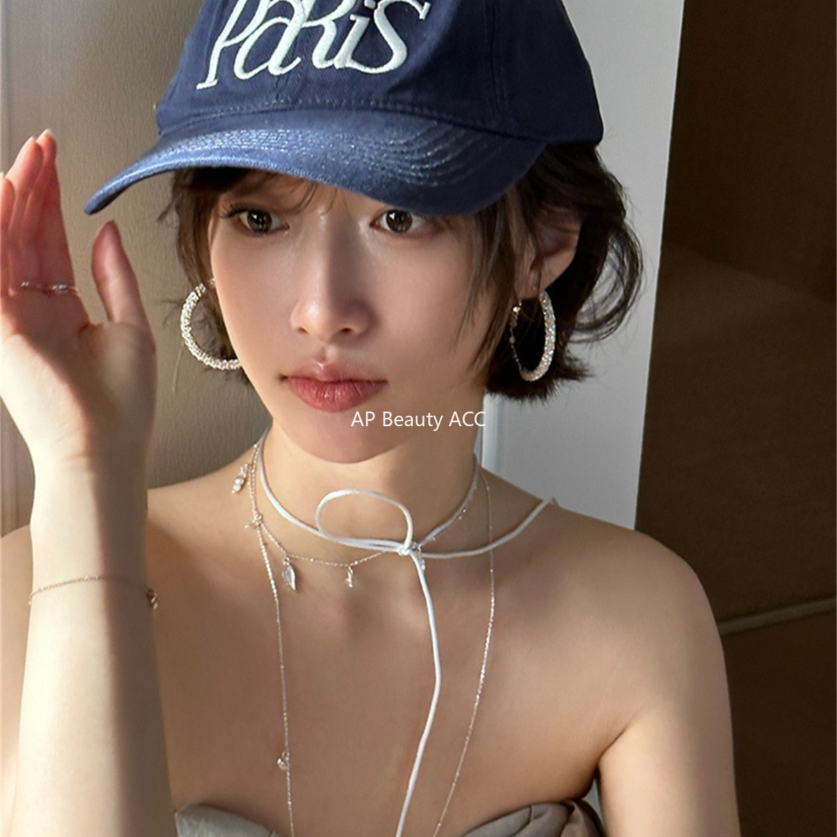 A관 - 블링블링 큐빅 빅 원형 귀걸이 [EH-4003] 25.10-1