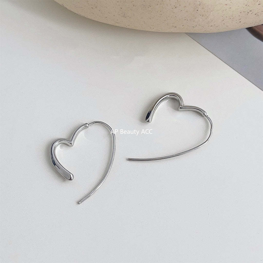 C관 - 심플 모던 감각 하트 인스타 감성 귀걸이 [4234] 24.06-2