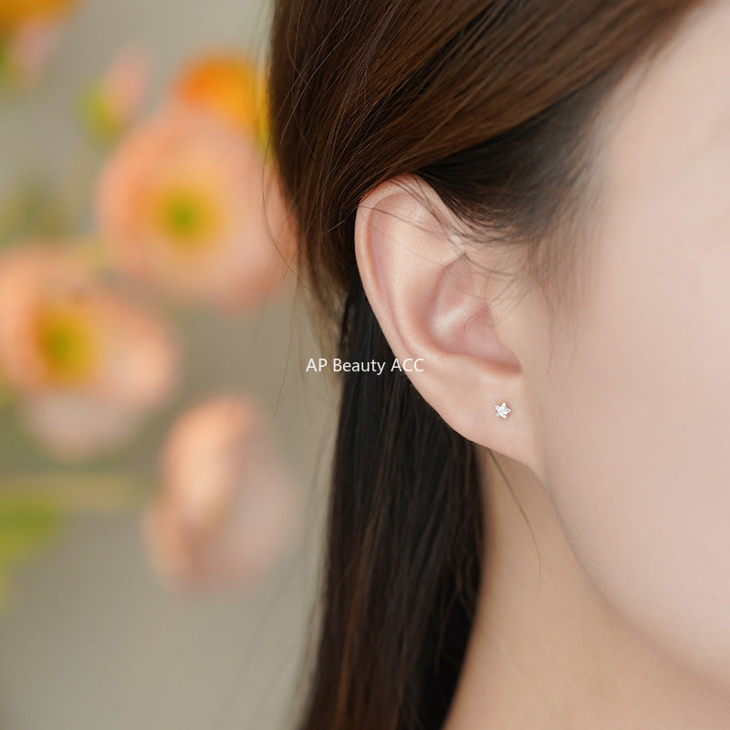 B관 - 999 실버 별 모양 큐빅 피어싱 귀걸이 [YC4262E_1] 25.11-2
