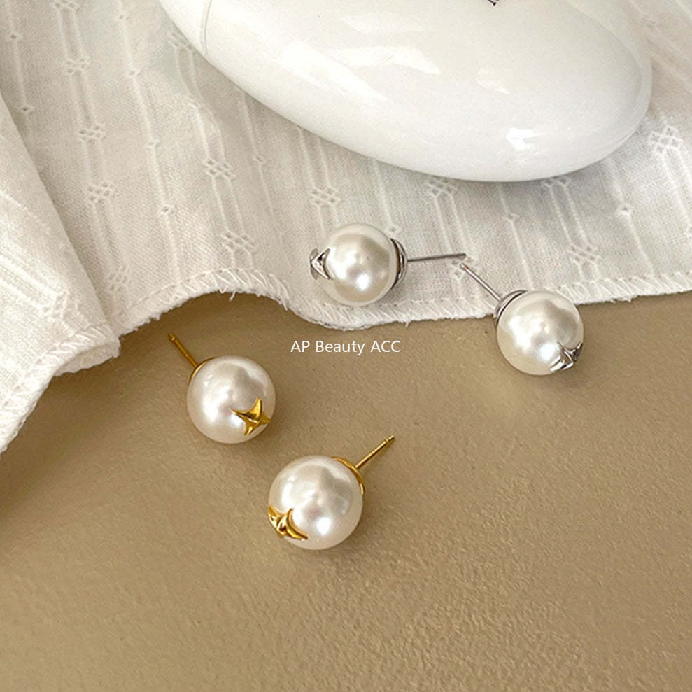 A관 - 925 은침 진주 별 스터드 귀걸이 [EH-3997] 25.10-2