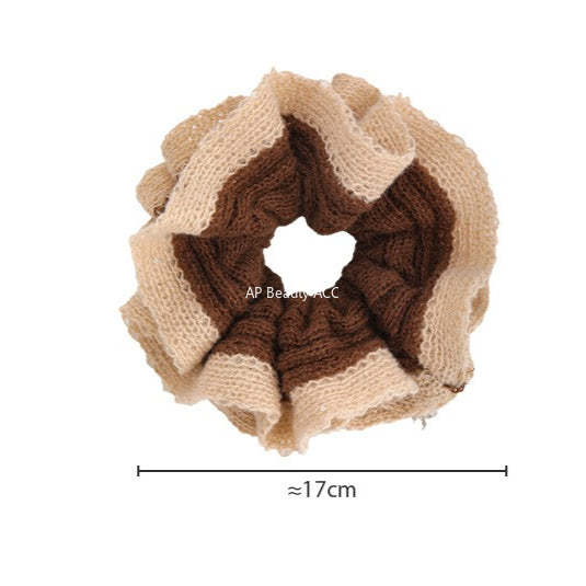 E관 - 배색 니트 소재 포니테일 곱창 헤어밴드 [27604] 25.10-4