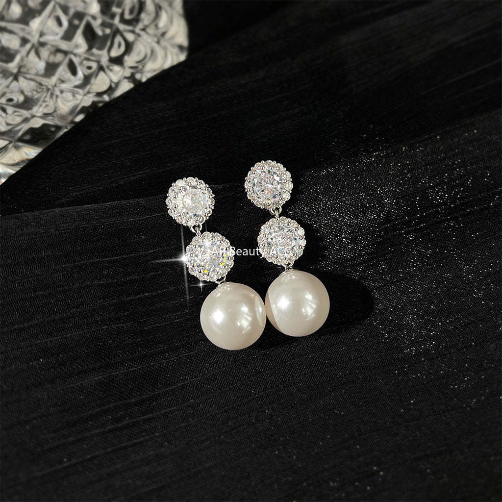 C관 - 유리 크리스탈 화려한 드롭형 귀걸이 [4302] 24.06-2