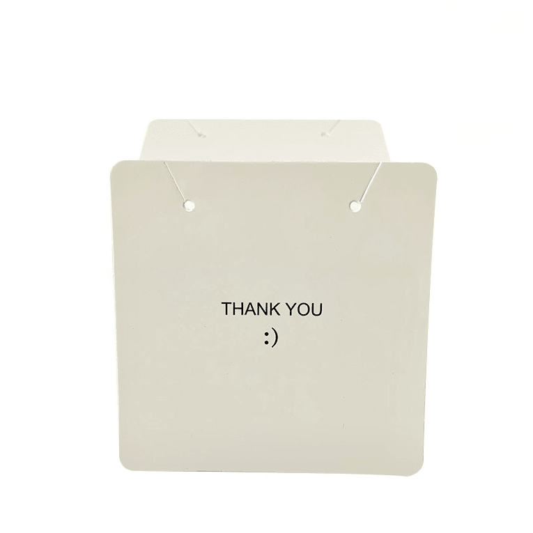 액세서리 부자재 - 목걸이 귀걸이 포장지 화이트 종이 THANK YOU 문구 [GF01]