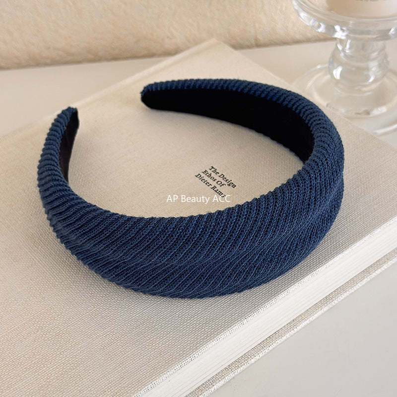 E관 - 컬러 니트 울 스펀지 머리띠 [27502] 25.09-4