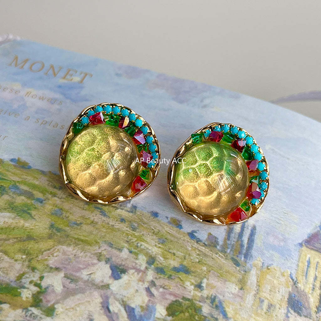 C관 - 보헤미안 스타일 화려한 여름 14K 도금 귀걸이 [4321] 24.06-3