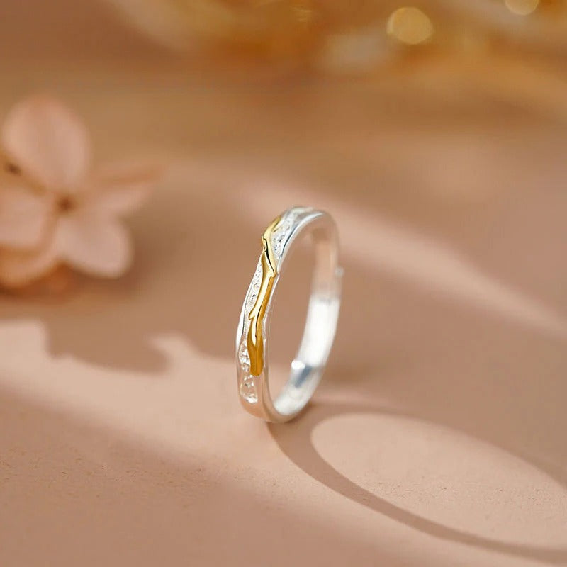 B관 - 999 실버 플라워 나무가지 디자인 커플 반지 [YC3456R_1] 25.10-3