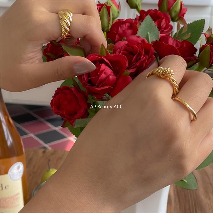 F관 - 925 실버 트위스트 오픈형 반지 [J1915] 25.10-5