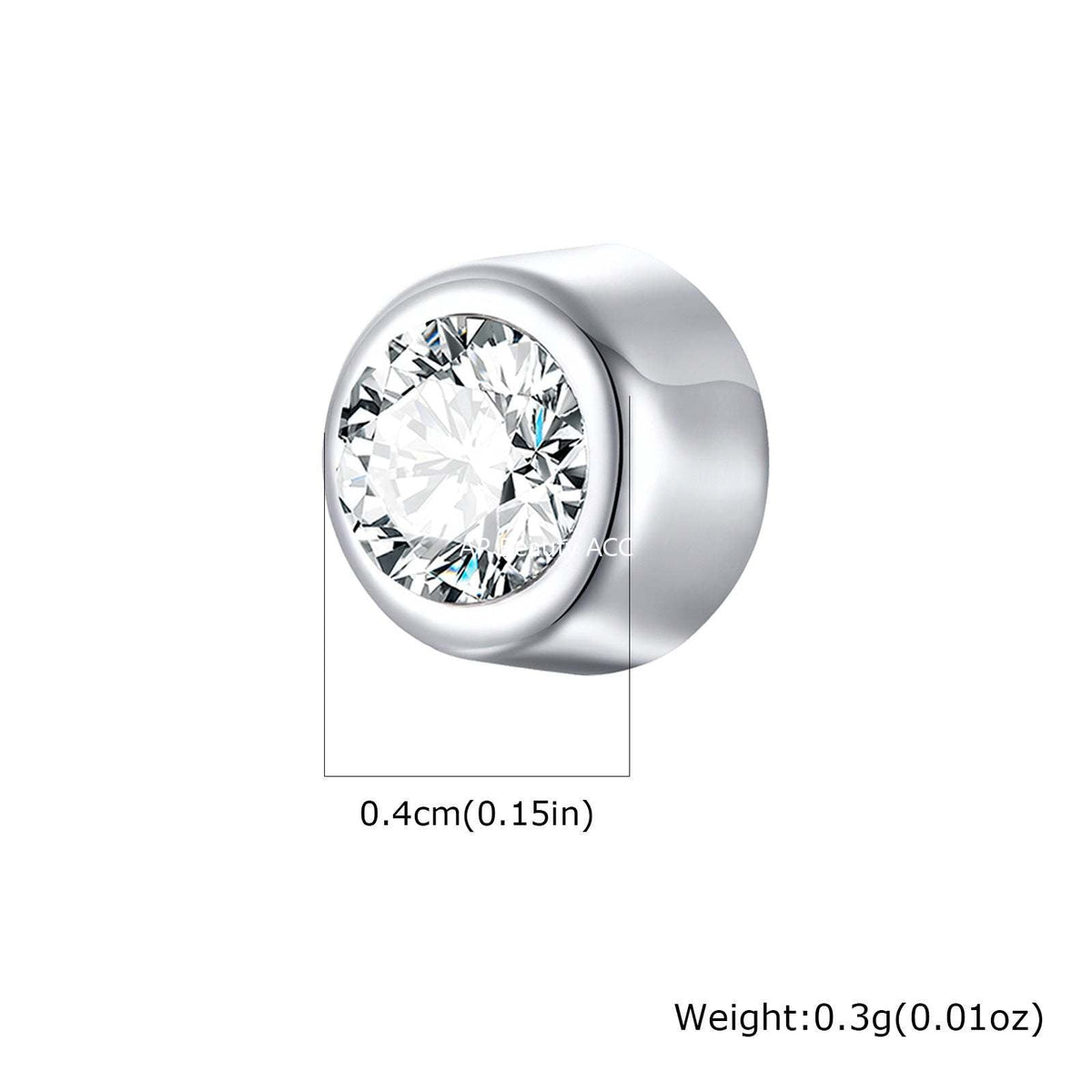 G관 - 플라스틱 소재 큐빅 귀찌 귀걸이 [ES-331] 25.12-1