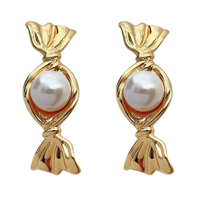 C관 - 14K 도금 사탕 모티프 감각적 귀걸이 [4287] 24.06-2