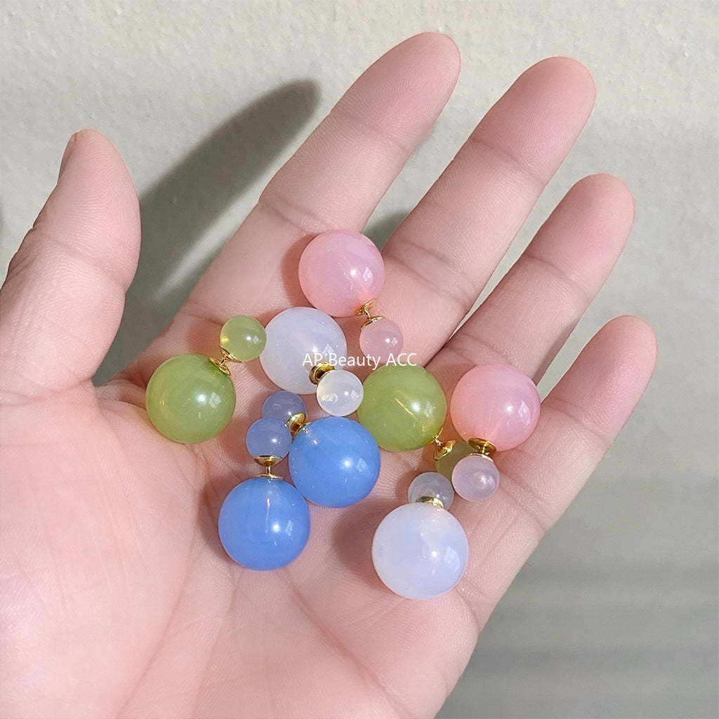 C관 - 사탕색 컬러 귀걸이 은침 귀걸이 [4108-4111] 24.05-3