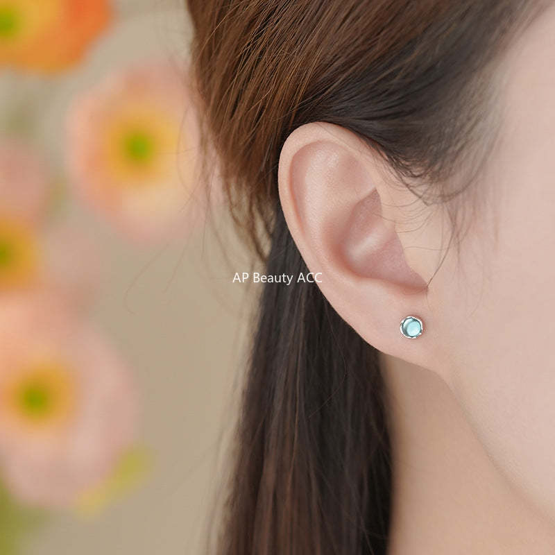 B관 - 언밸런스 나비 블루 999 실버 귀걸이 [YC4162E_1] 25.11-3