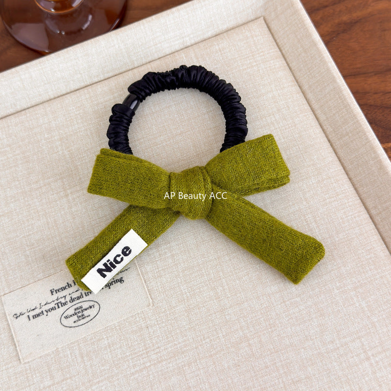 E관 - 니트 리본 디자인 슬림형 머리끈 헤어밴드 [27575] 25.10-3