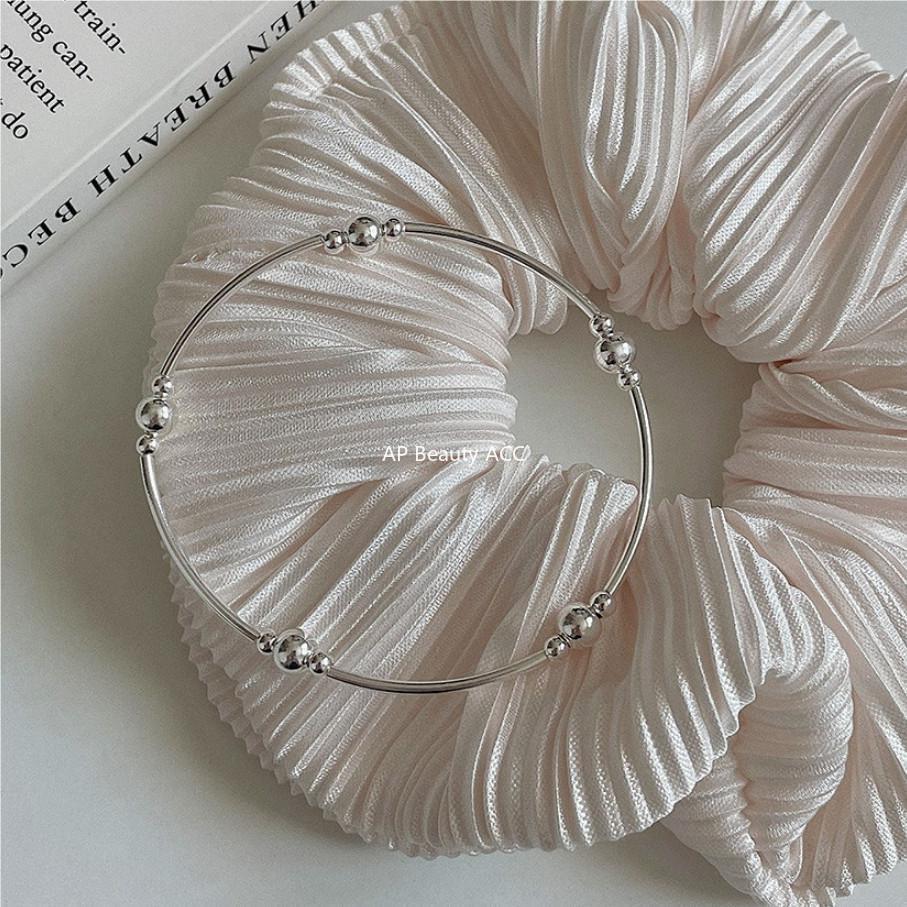 F관 - 925 실버 원형 비즈 라인 팔찌 [A322] 25.09-4