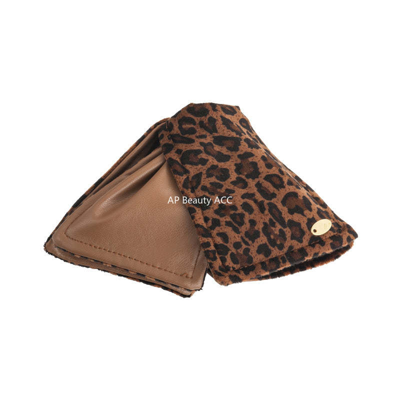 E관 - 가죽 호피무늬 삼각형 빈티지 집게핀 [27617] 25.10-5