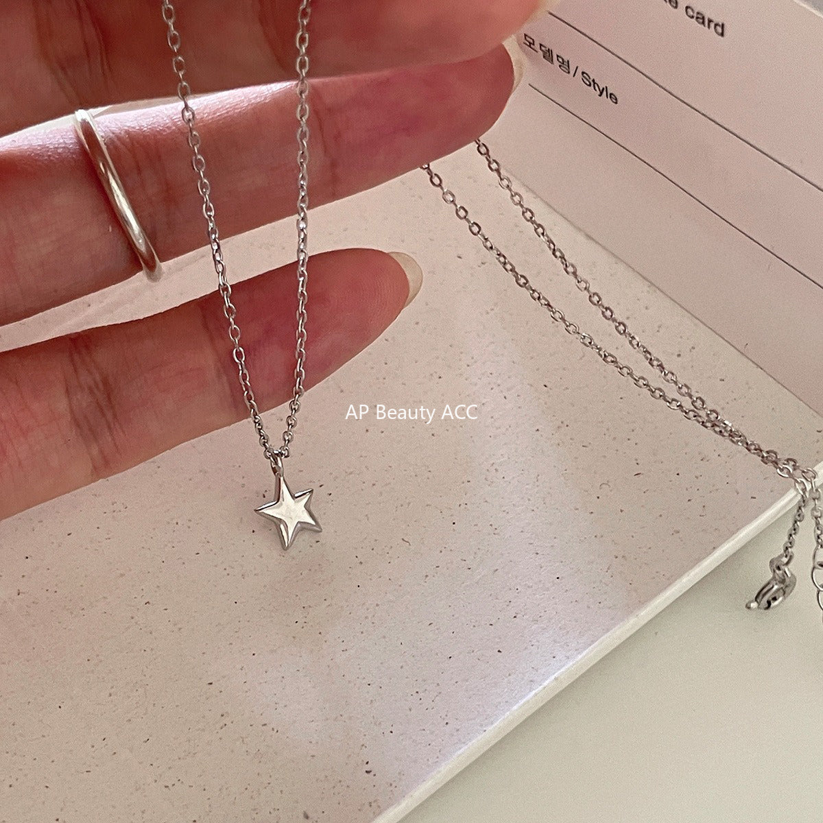 A관 - 925 실버 별 하우스 펜던트 체인 목걸이 [XL-1211] 25.10-4