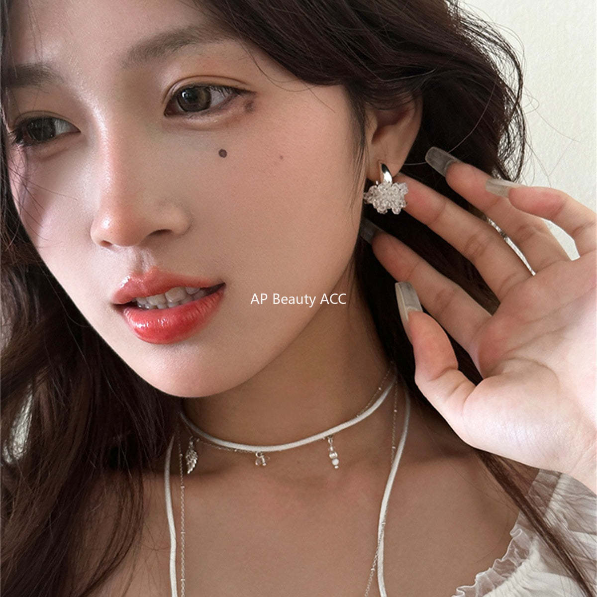 A관 - 큐빅 꽃다발 플라워 링 귀걸이 [EH-4170] 25.10-2