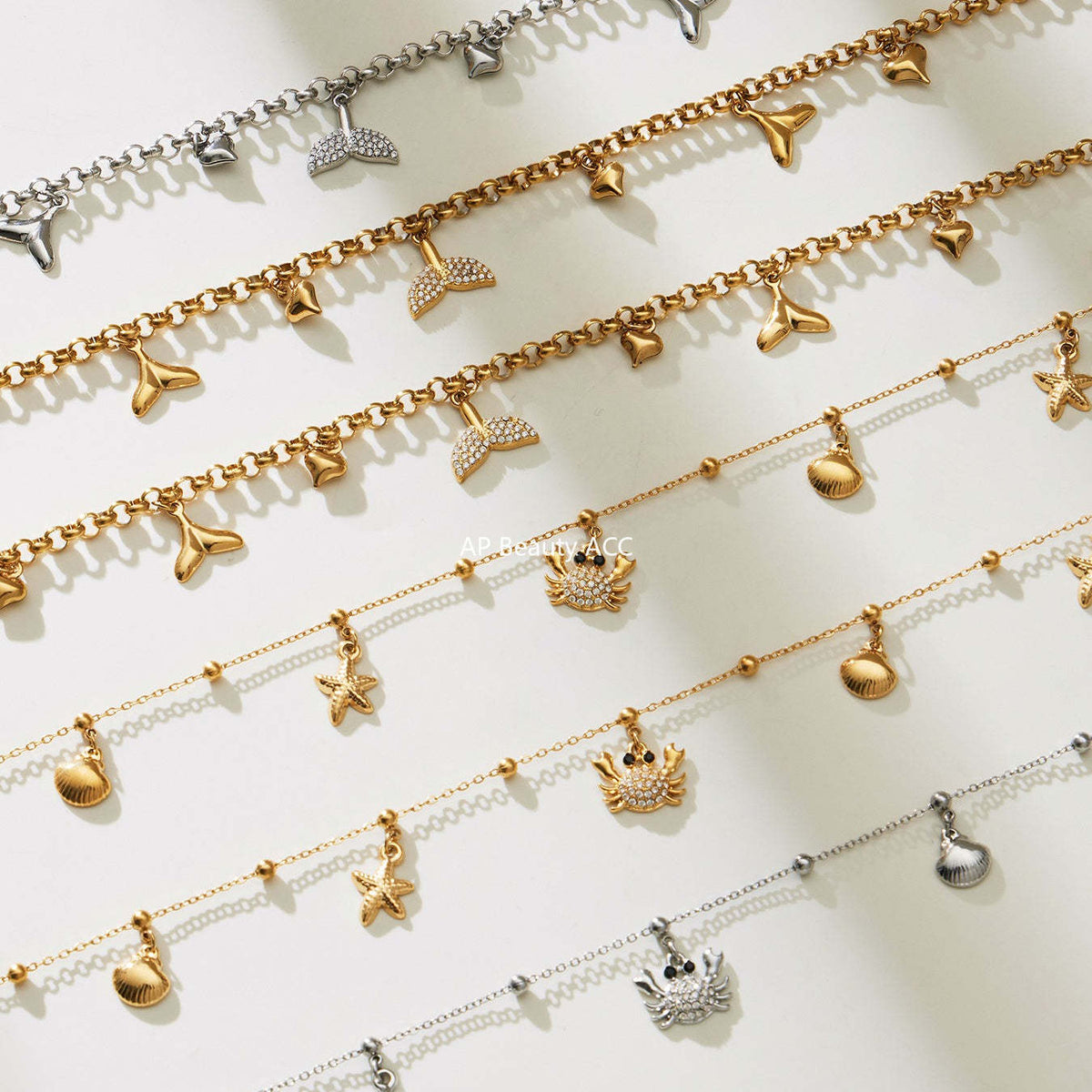 D관 - 스테인리스 스틸 해양생물 게 큐빅 펜던트 목걸이 [P826] 25.11-4