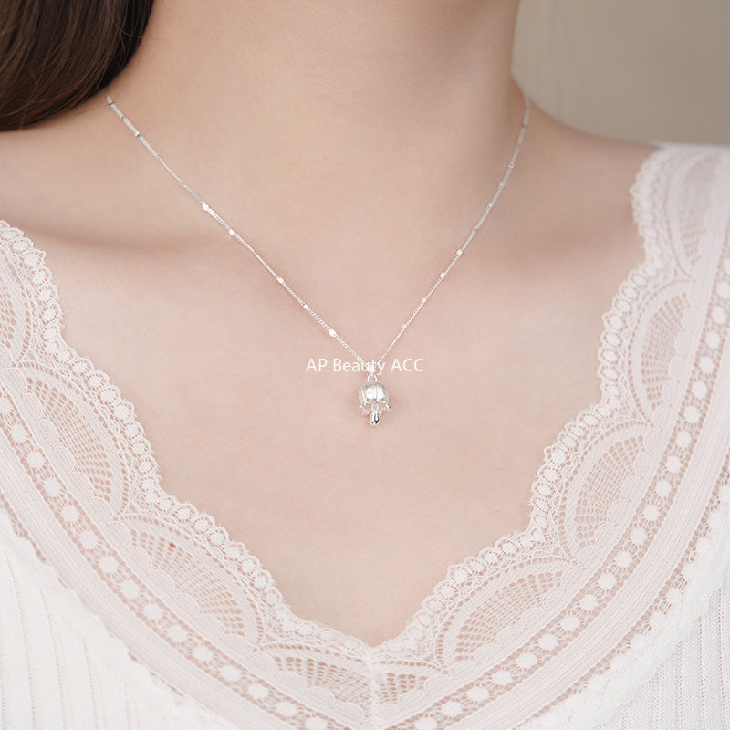 B관 - 925 실버 꽃봉우리 플라워 펜던트 목걸이 [YC3217N_1] 25.11-2