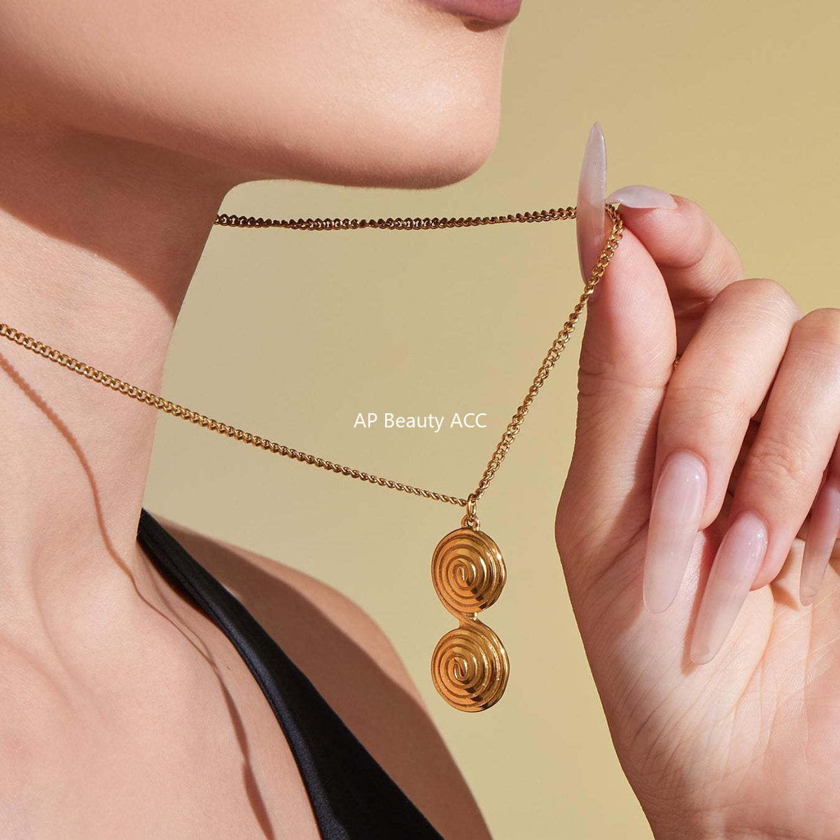 D관 - 스테인리스 스틸 나선형 원형 디자인 귀걸이 목걸이 [TXP448] 25.10-4