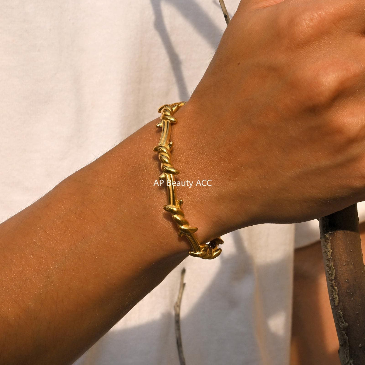 G관 - 스테인리스 매듭 디자인 C자 오픈 팔찌 [B-510] 25.11-1