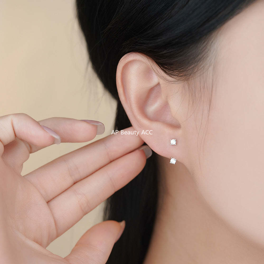 B관 - 999 실버 큐빅 투웨이 착용 귀걸이 [YC4580E_1] 25.11-4