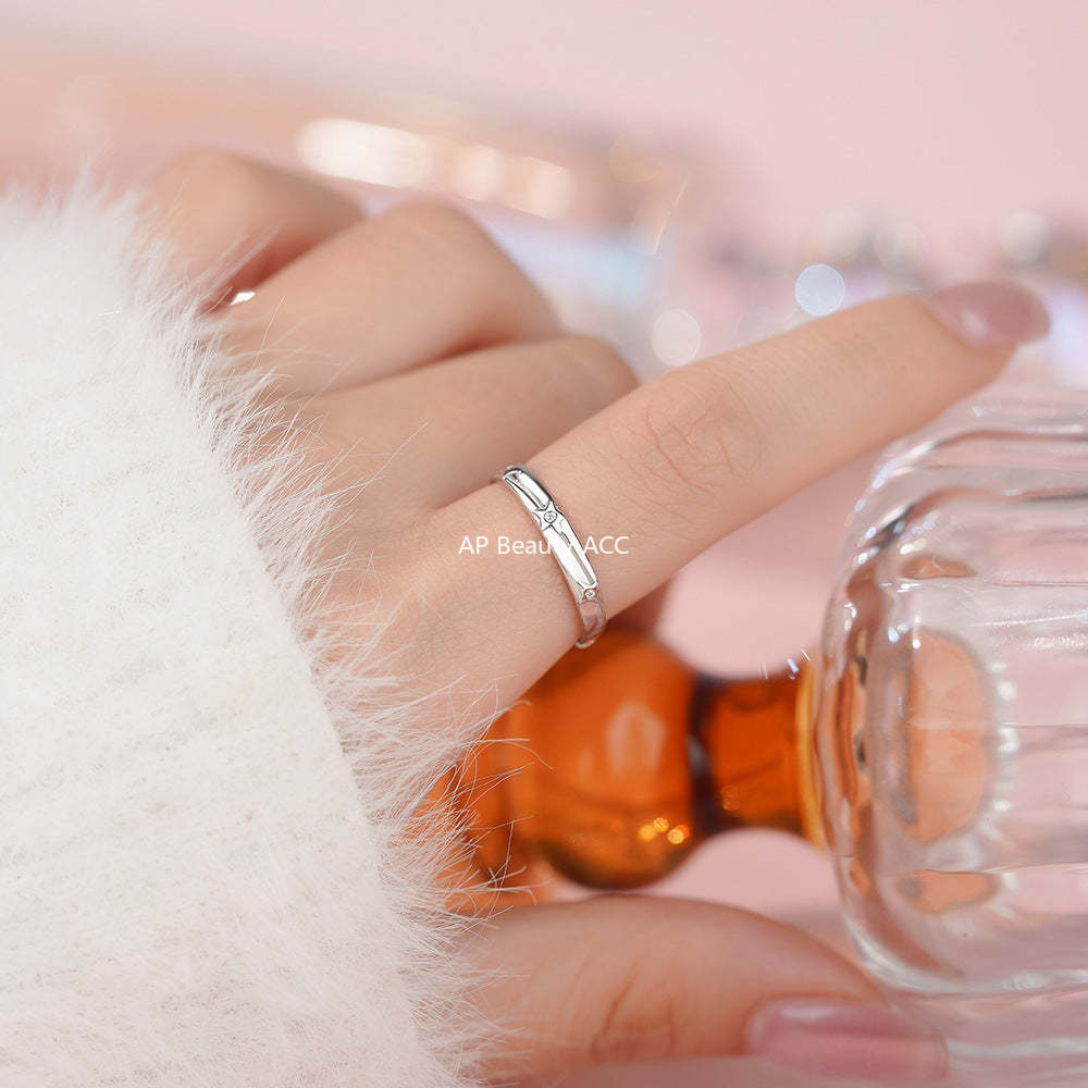 B관 - 999 실버 몽환적인 별 큐빅 반지 [YC5263R_1] 25.11-4