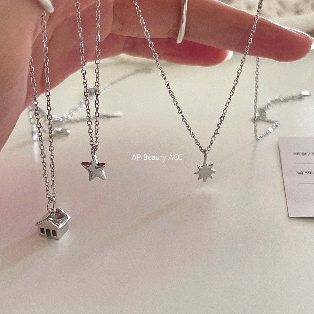 A관 - 925 실버 별 하우스 펜던트 체인 목걸이 [XL-1211] 25.10-4