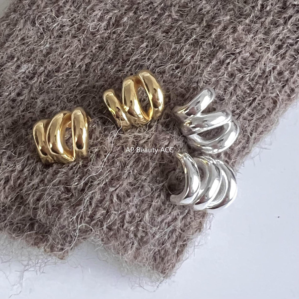 F관 - 925 실버 웨이브 귀걸이 [C878] 25.12-1