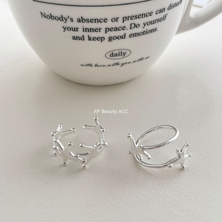 A관 - 925 실버 유니크 별 디자인 반지 [JZ-0716] 25.11-1