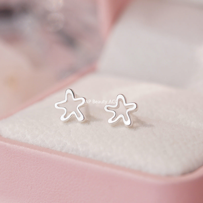 B관 - 999 실버 라인 플라워 귀걸이 [YC3219E_2] 25.10-1