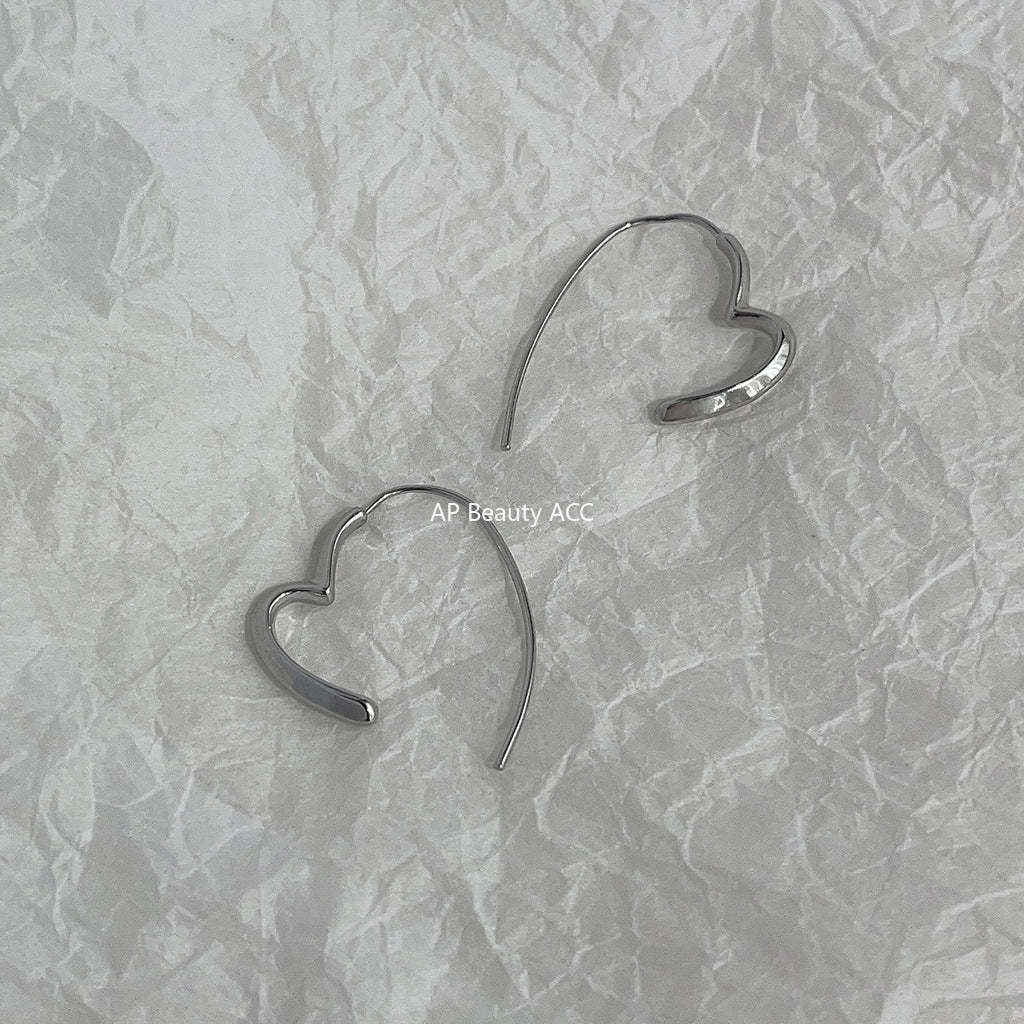 C관 - 심플 모던 감각 하트 인스타 감성 귀걸이 [4234] 24.06-2