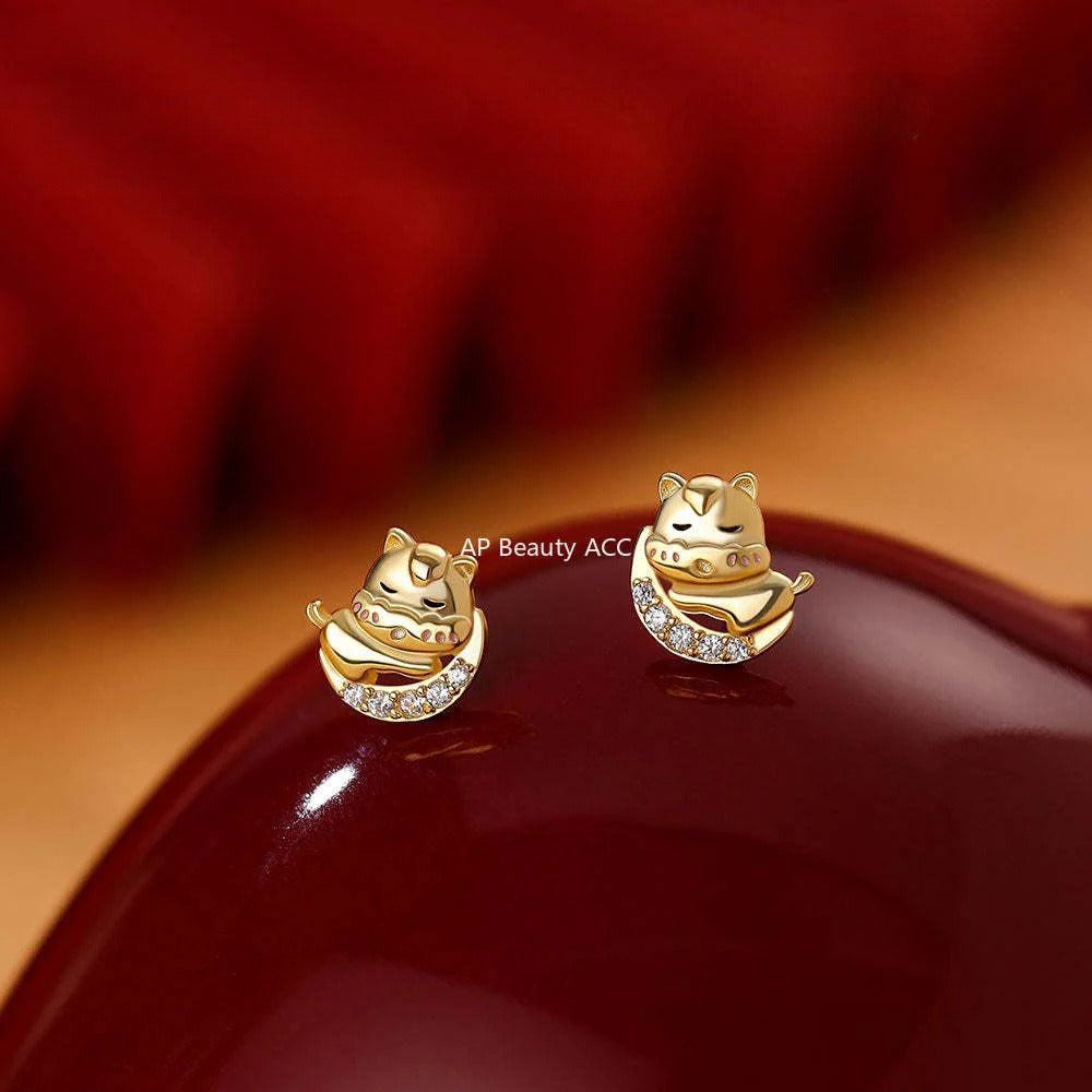 B관 - 925 실버 달 말 디자인 목걸이 팔찌 귀걸이 [YC3353N_1 YC7046E_1 YC4915SL_1] 25.12-1