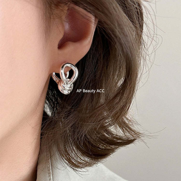 A관 - 트위스트 매듭 디자인 스터드 귀걸이 [EH-4325] 25.12-3